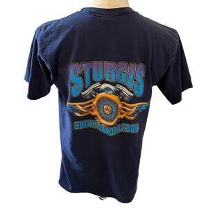 Vintage Sturgis South Dakota 2000 Motorcycle Rally T-Shirt Size L
